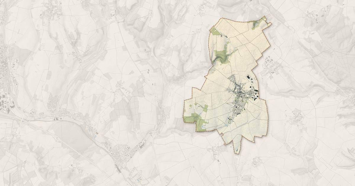 Portrait cartographique de Neuilly-en-Thelle : relief, eau, forêts, bâti et voies, calculés à partir des données de l'IGN