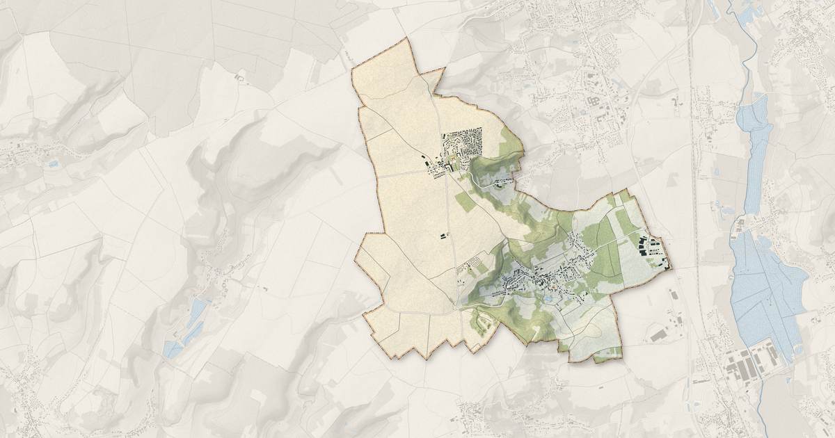 Portrait cartographique de Neuilly-sous-Clermont : relief, eau, forêts, bâti et voies, calculés à partir des données de l'IGN