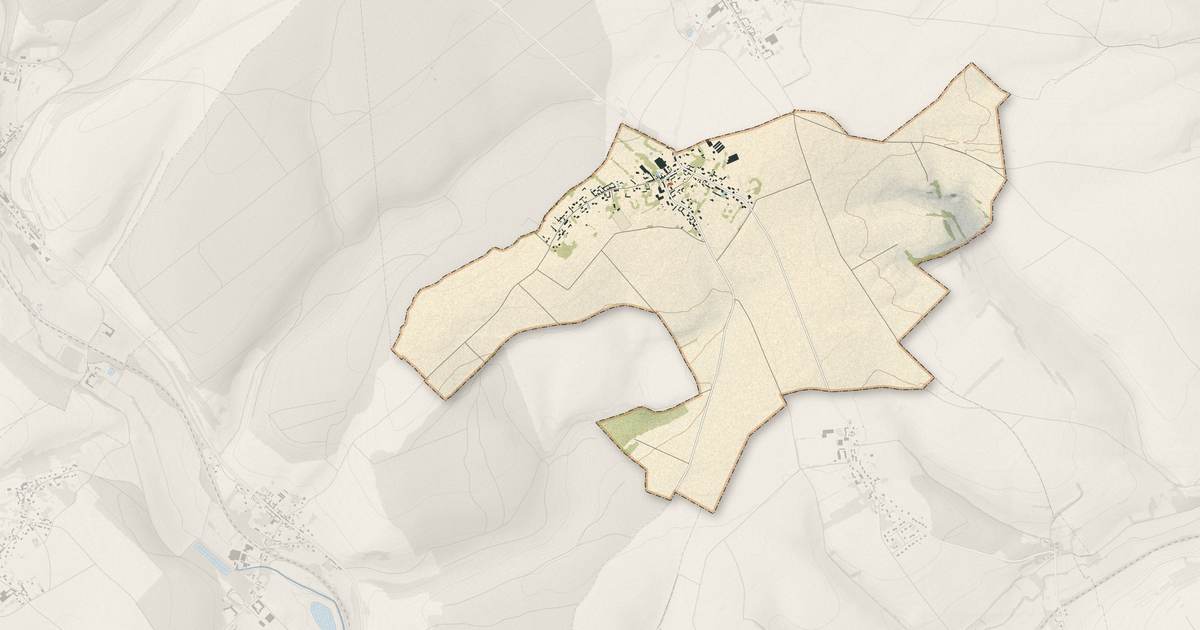 Portrait cartographique de La Neuville-sur-Oudeuil : relief, eau, forêts, bâti et voies, calculés à partir des données de l'IGN