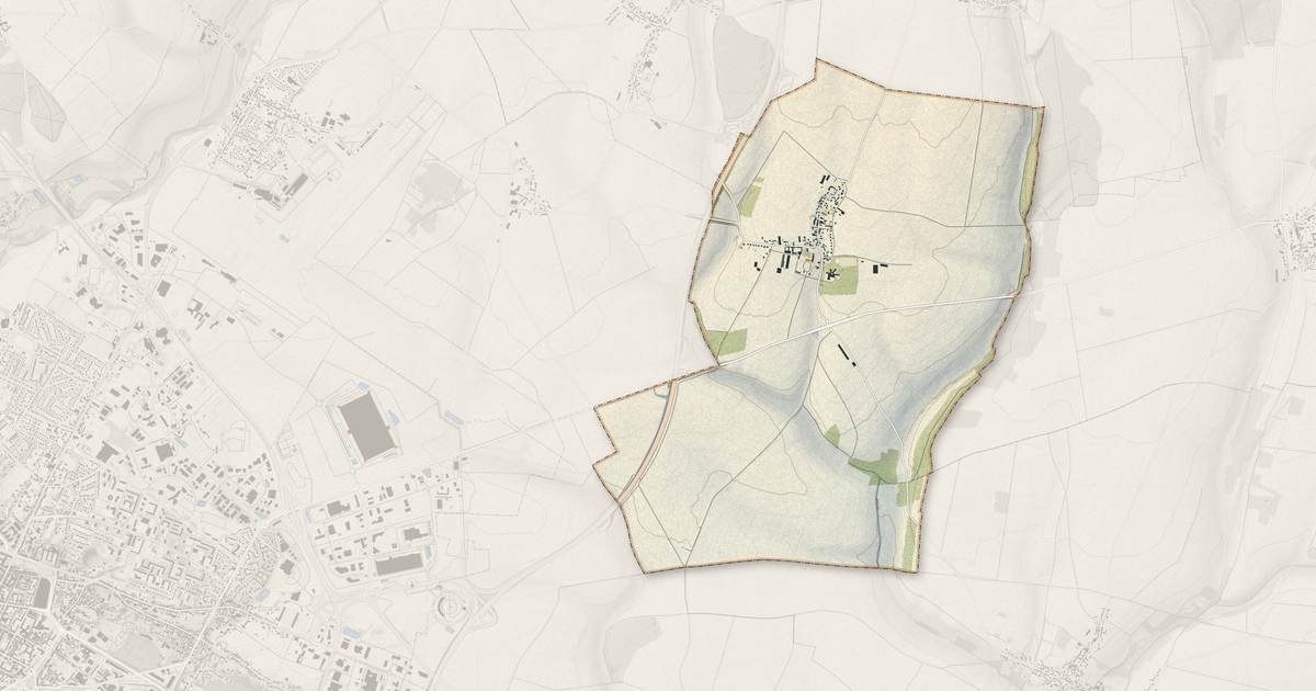 Portrait cartographique de Nivillers : relief, eau, forêts, bâti et voies, calculés à partir des données de l'IGN