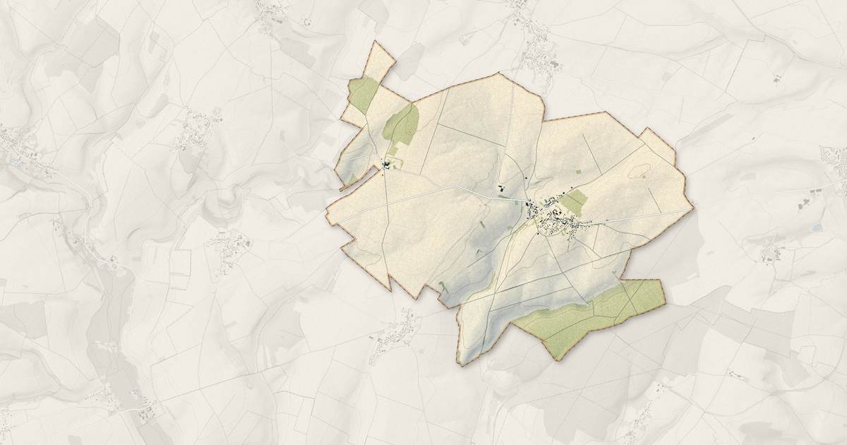 Portrait cartographique de Nourard-le-Franc : relief, eau, forêts, bâti et voies, calculés à partir des données de l'IGN