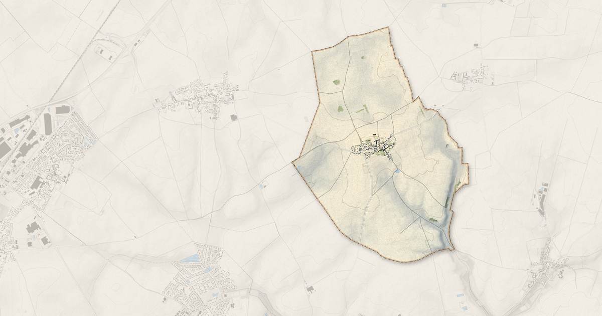 Portrait cartographique de Ognes : relief, eau, forêts, bâti et voies, calculés à partir des données de l'IGN