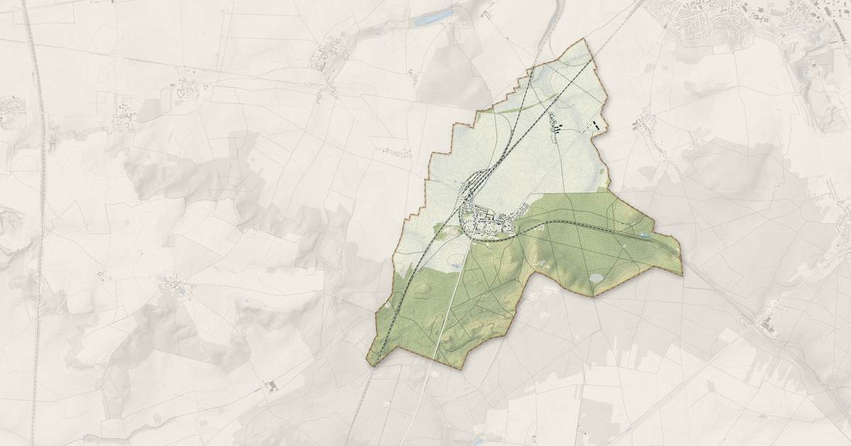 Portrait cartographique de Ormoy-Villers : relief, eau, forêts, bâti et voies, calculés à partir des données de l'IGN