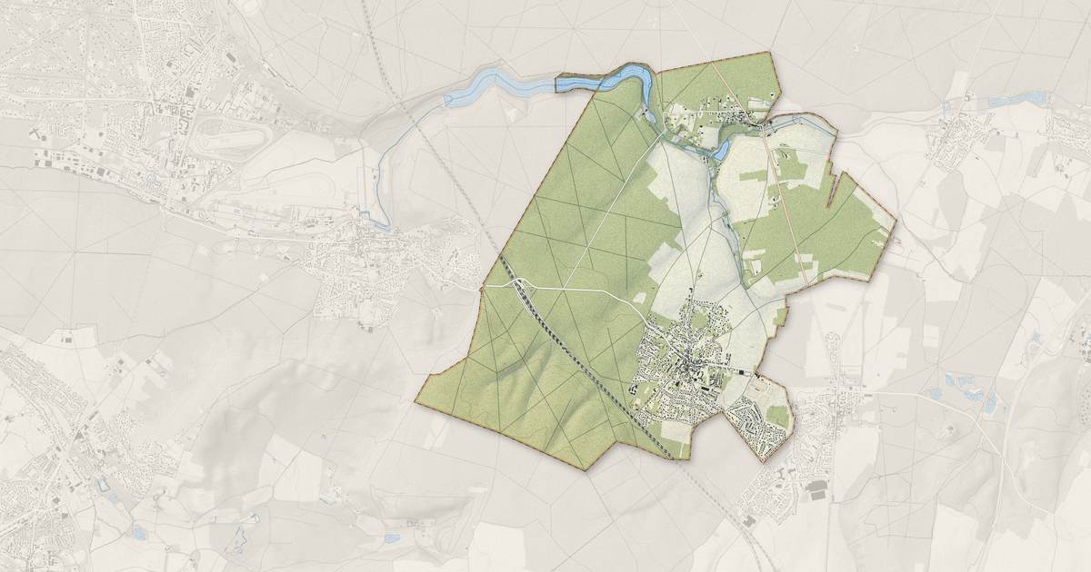 Portrait cartographique de Orry-la-Ville : relief, eau, forêts, bâti et voies, calculés à partir des données de l'IGN