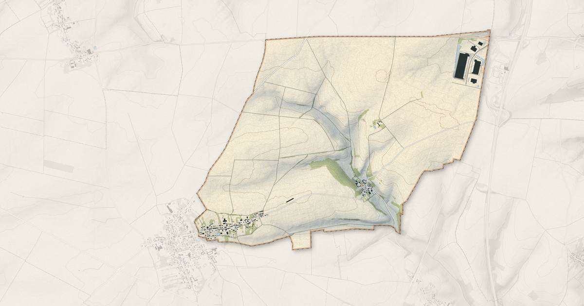 Portrait cartographique de Oursel-Maison : relief, eau, forêts, bâti et voies, calculés à partir des données de l'IGN