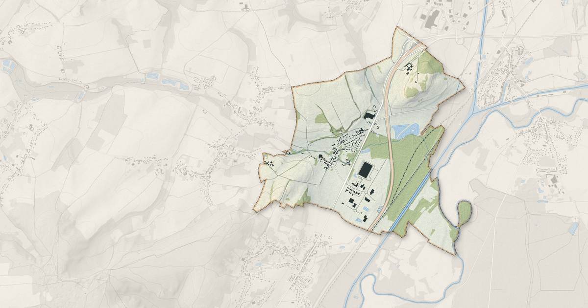 Portrait cartographique de Passel : relief, eau, forêts, bâti et voies, calculés à partir des données de l'IGN