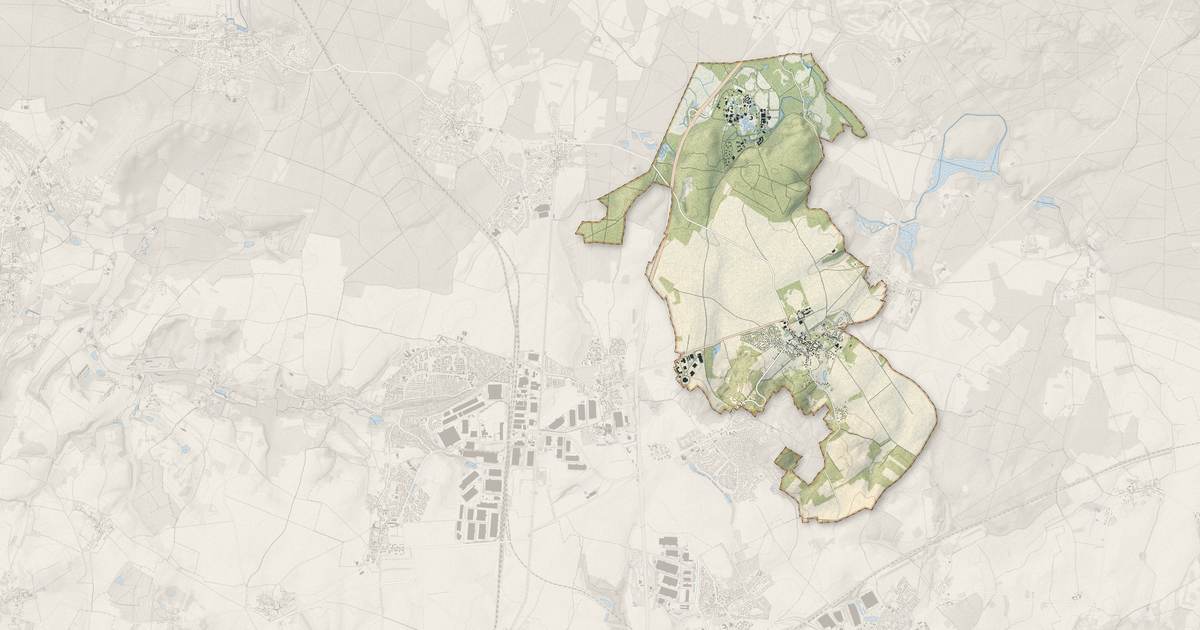 Portrait cartographique de Plailly : relief, eau, forêts, bâti et voies, calculés à partir des données de l'IGN