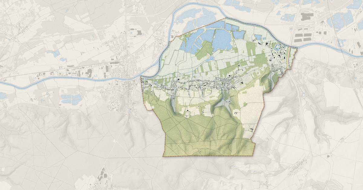 Portrait cartographique de Pontpoint : relief, eau, forêts, bâti et voies, calculés à partir des données de l'IGN
