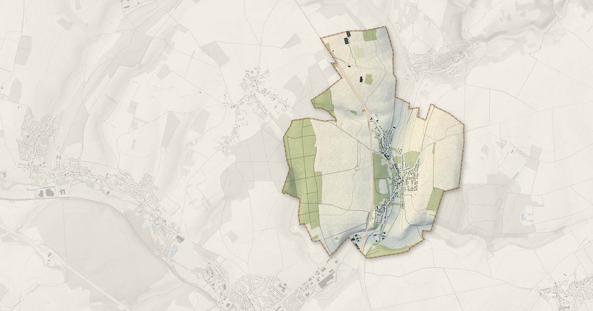 Portrait cartographique de Puiseux-le-Hauberger : relief, eau, forêts, bâti et voies, calculés à partir des données de l'IGN
