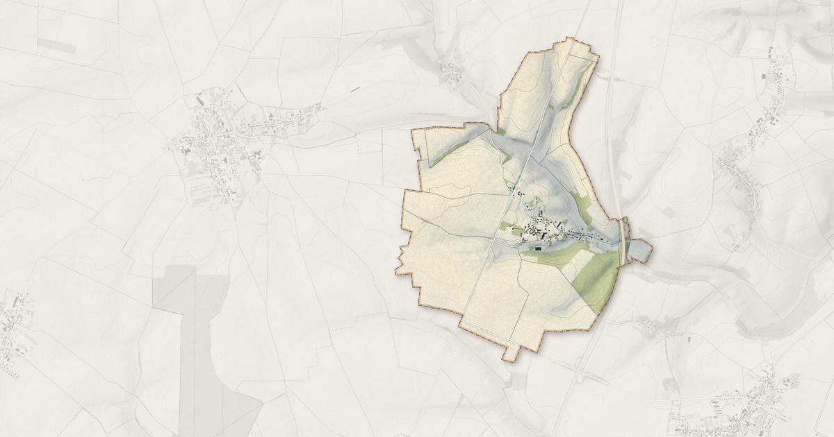 Portrait cartographique de Puits-la-Vallée : relief, eau, forêts, bâti et voies, calculés à partir des données de l'IGN