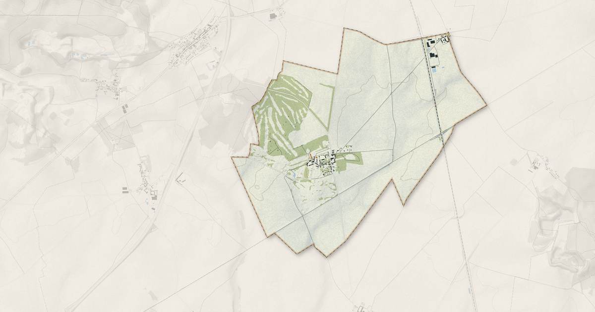 Portrait cartographique de Raray : relief, eau, forêts, bâti et voies, calculés à partir des données de l'IGN