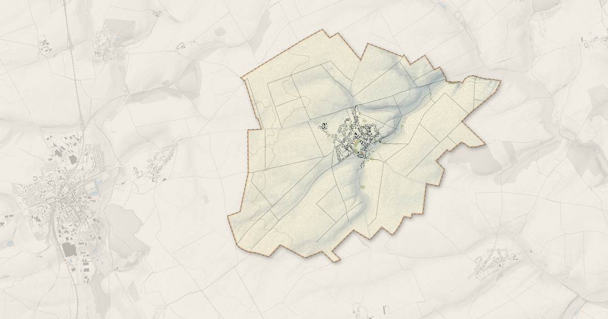 Portrait cartographique de Ravenel : relief, eau, forêts, bâti et voies, calculés à partir des données de l'IGN
