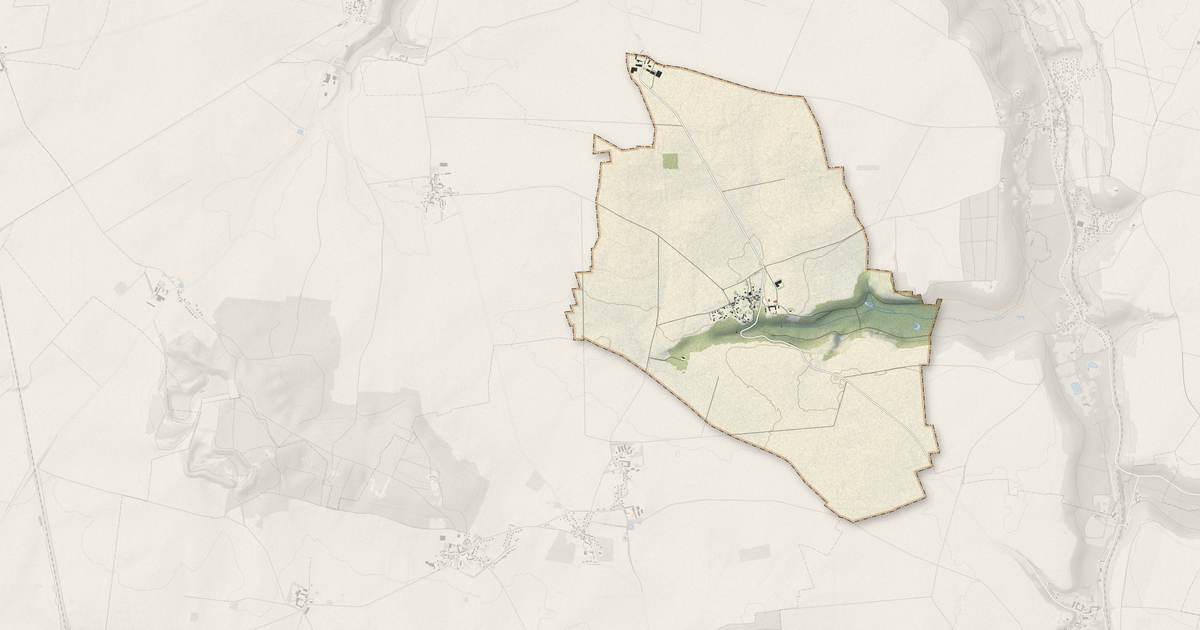 Portrait cartographique de Rocquemont : relief, eau, forêts, bâti et voies, calculés à partir des données de l'IGN