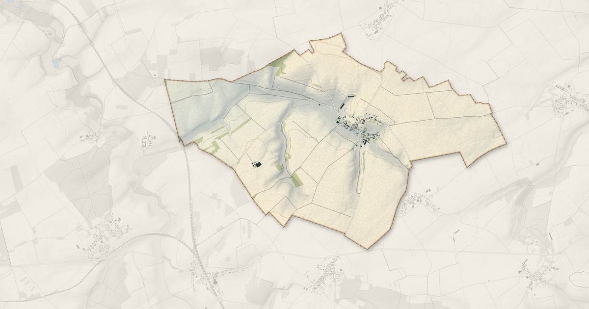 Portrait cartographique de Rocquencourt : relief, eau, forêts, bâti et voies, calculés à partir des données de l'IGN