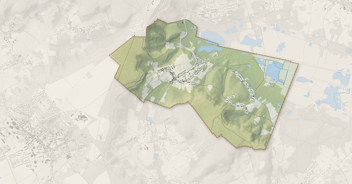 Portrait cartographique de Rosoy : relief, eau, forêts, bâti et voies, calculés à partir des données de l'IGN