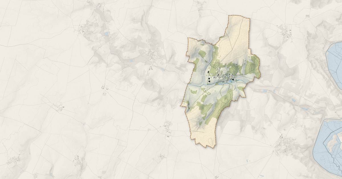 Portrait cartographique de Rosoy-en-Multien : relief, eau, forêts, bâti et voies, calculés à partir des données de l'IGN