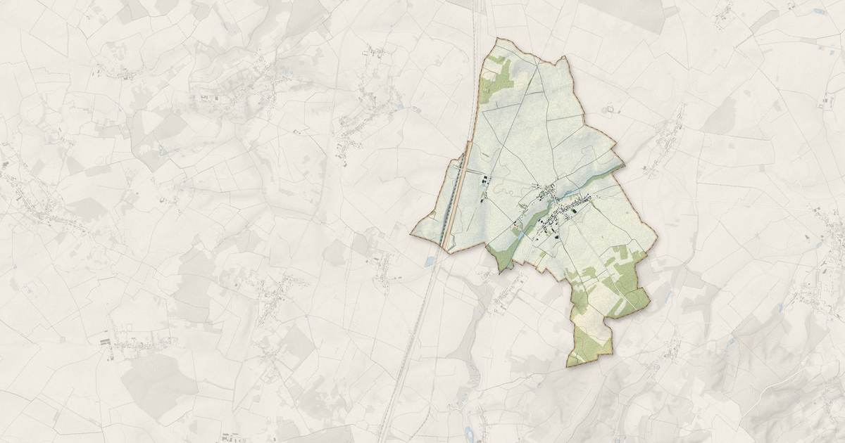 Portrait cartographique de Roye-sur-Matz : relief, eau, forêts, bâti et voies, calculés à partir des données de l'IGN