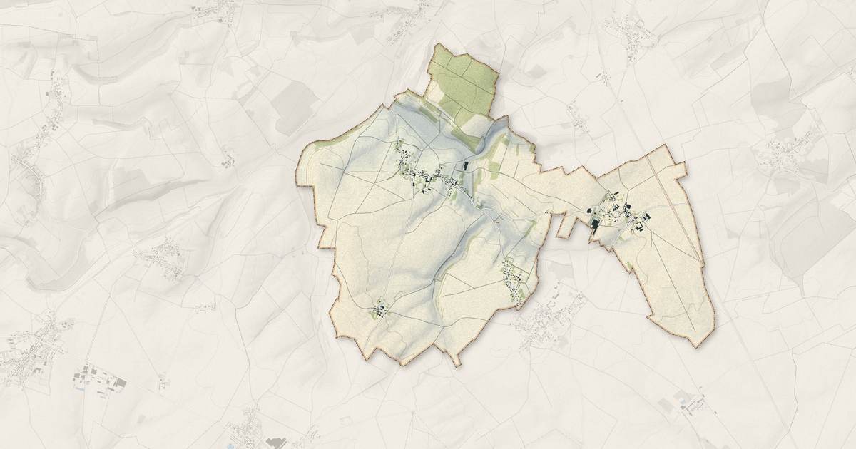 Portrait cartographique de Saint-André-Farivillers : relief, eau, forêts, bâti et voies, calculés à partir des données de l'IGN