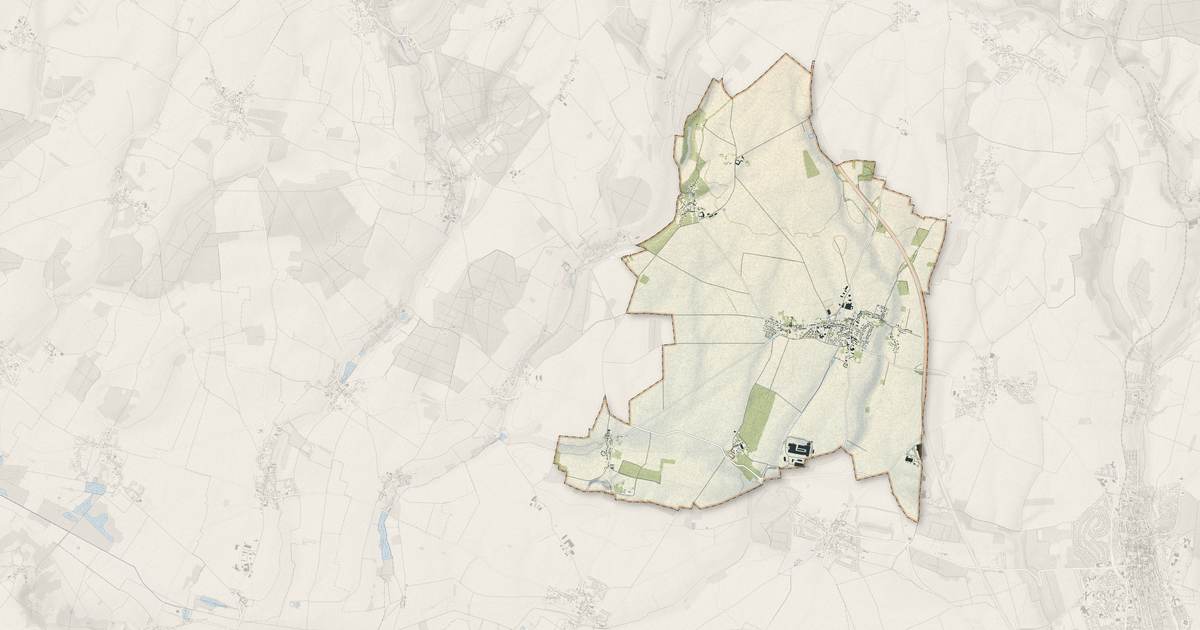 Portrait cartographique de Saint-Crépin-Ibouvillers : relief, eau, forêts, bâti et voies, calculés à partir des données de l'IGN