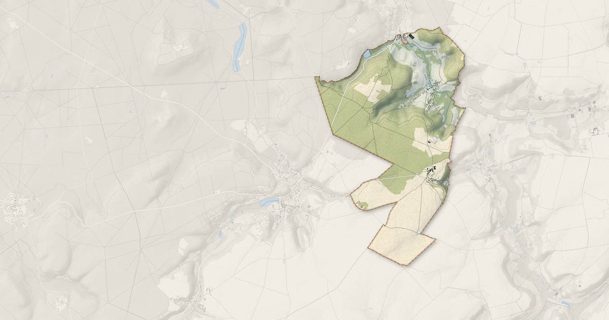 Portrait cartographique de Saint-Étienne-Roilaye : relief, eau, forêts, bâti et voies, calculés à partir des données de l'IGN