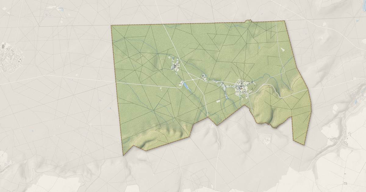 Portrait cartographique de Saint-Jean-aux-Bois : relief, eau, forêts, bâti et voies, calculés à partir des données de l'IGN