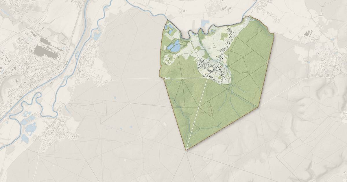 Portrait cartographique de Saint-Léger-aux-Bois : relief, eau, forêts, bâti et voies, calculés à partir des données de l'IGN