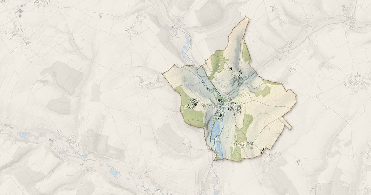 Portrait cartographique de Saint-Omer-en-Chaussée : relief, eau, forêts, bâti et voies, calculés à partir des données de l'IGN