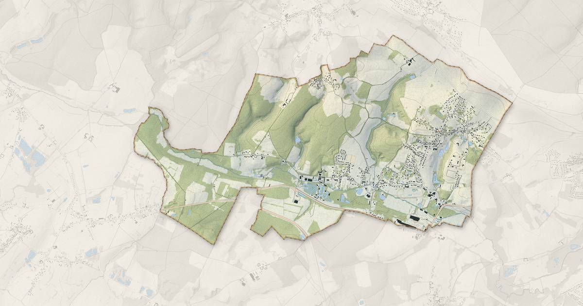 Portrait cartographique de Saint-Paul : relief, eau, forêts, bâti et voies, calculés à partir des données de l'IGN