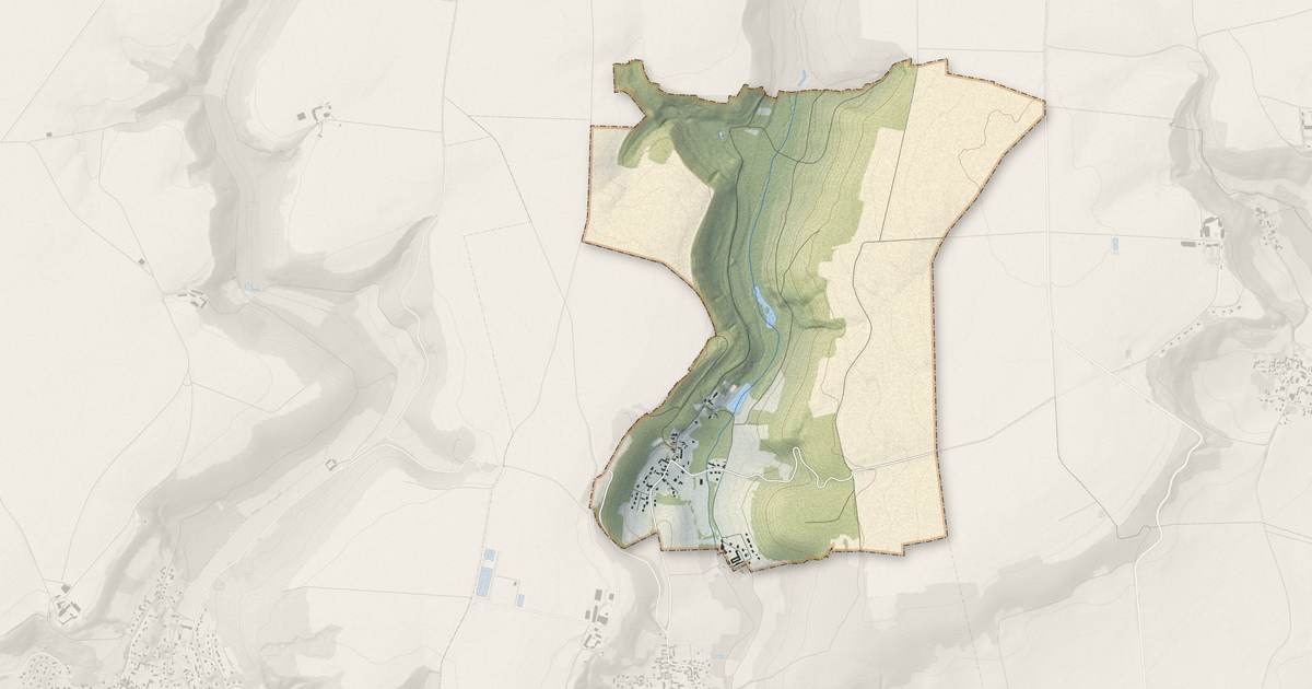 Portrait cartographique de Saint-Pierre-lès-Bitry : relief, eau, forêts, bâti et voies, calculés à partir des données de l'IGN