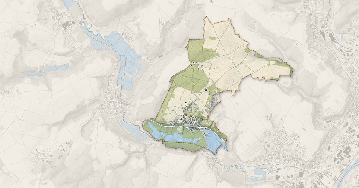 Portrait cartographique de Saint-Vaast-lès-Mello : relief, eau, forêts, bâti et voies, calculés à partir des données de l'IGN