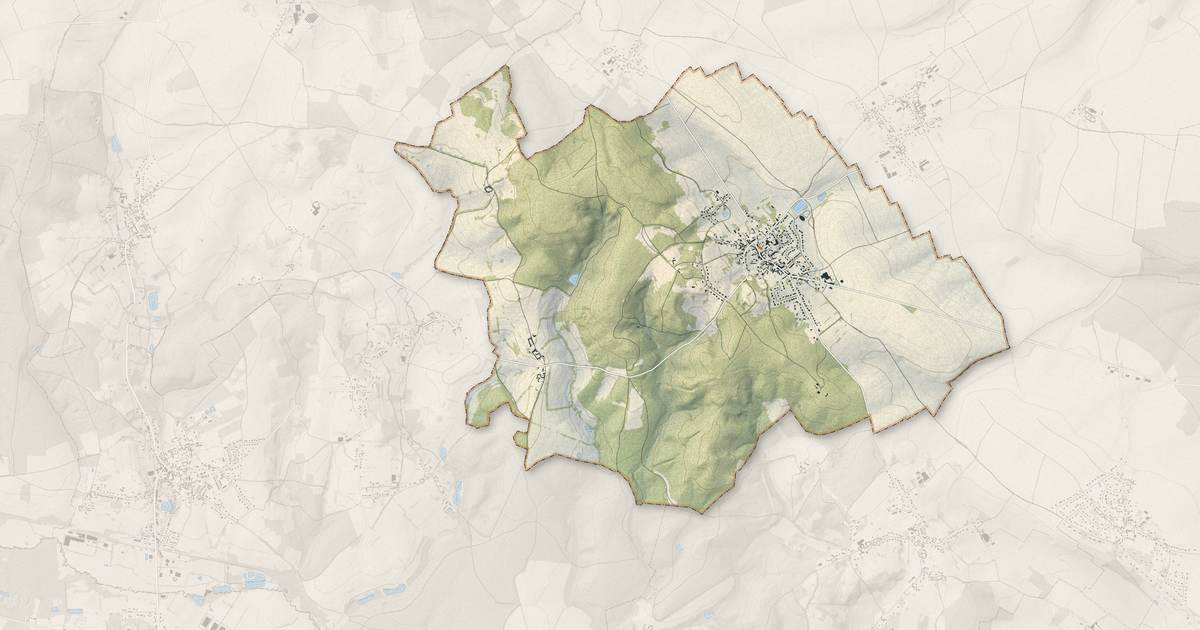 Portrait cartographique de Savignies : relief, eau, forêts, bâti et voies, calculés à partir des données de l'IGN