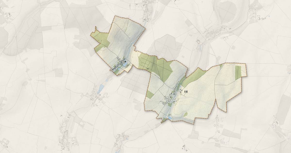 Portrait cartographique de Senots : relief, eau, forêts, bâti et voies, calculés à partir des données de l'IGN