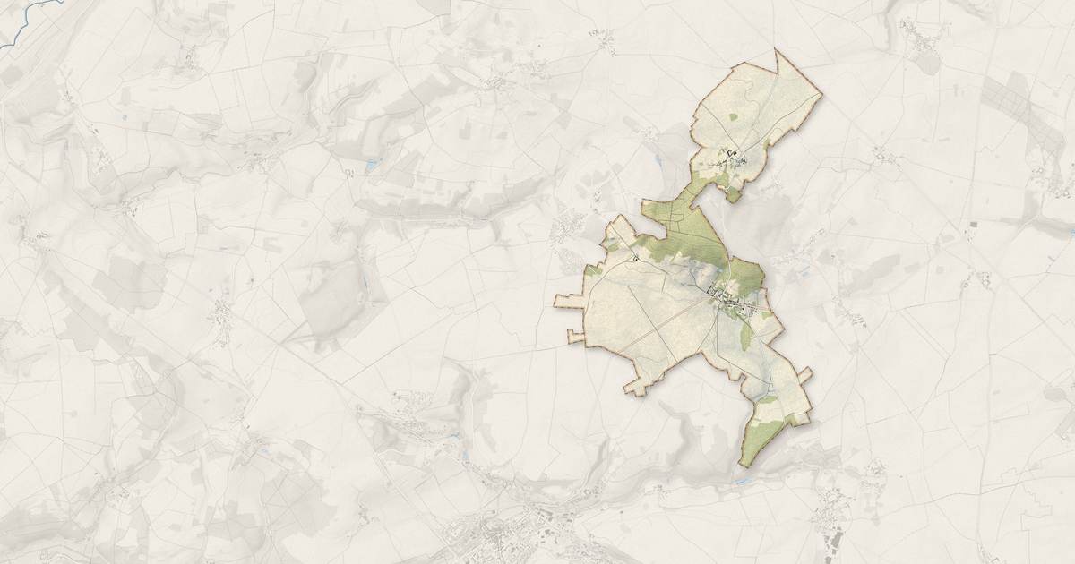Portrait cartographique de Serans : relief, eau, forêts, bâti et voies, calculés à partir des données de l'IGN