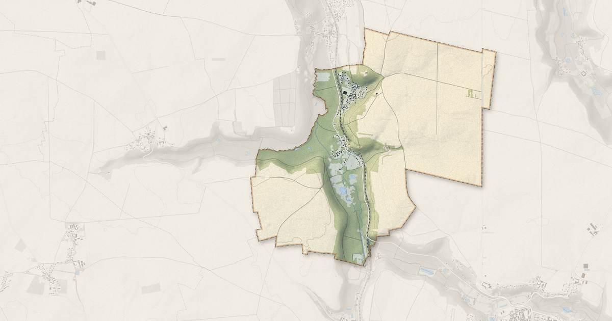 Portrait cartographique de Séry-Magneval : relief, eau, forêts, bâti et voies, calculés à partir des données de l'IGN