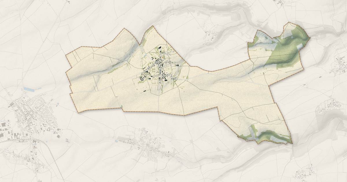Portrait cartographique de Sommereux : relief, eau, forêts, bâti et voies, calculés à partir des données de l'IGN