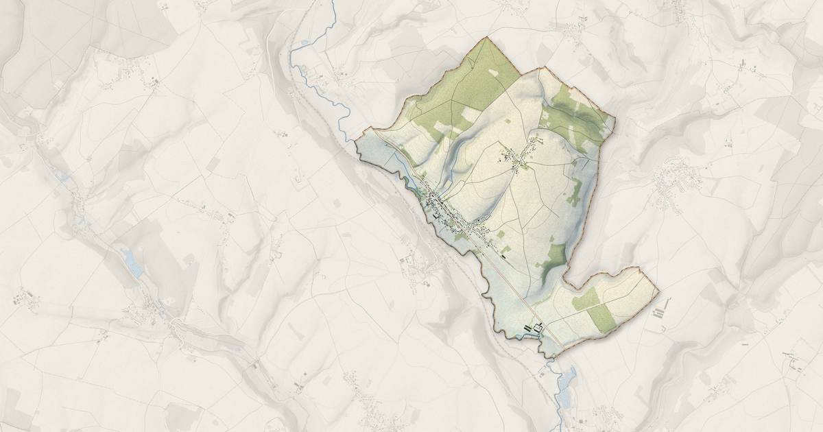 Portrait cartographique de Talmontiers : relief, eau, forêts, bâti et voies, calculés à partir des données de l'IGN