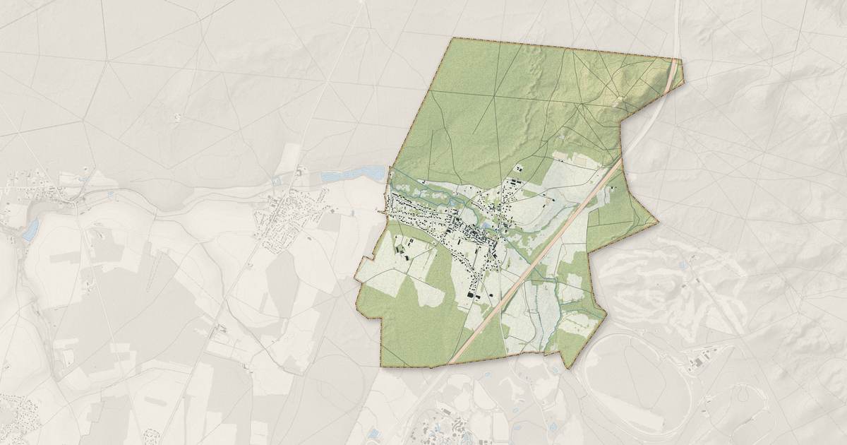Portrait cartographique de Thiers-sur-Thève : relief, eau, forêts, bâti et voies, calculés à partir des données de l'IGN