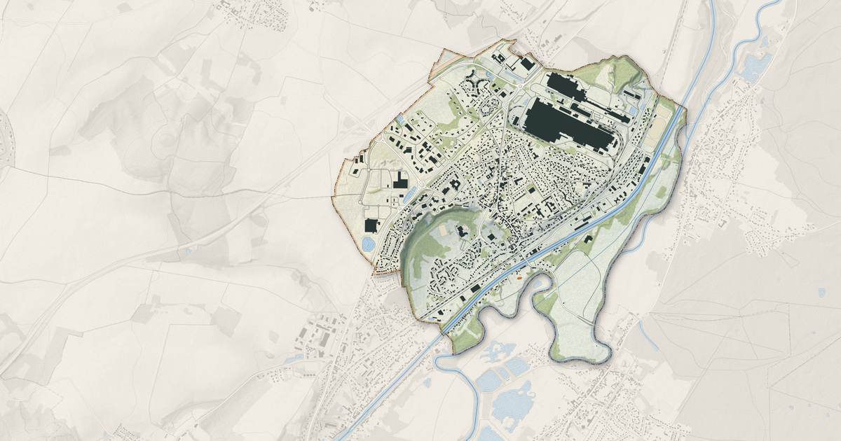 Portrait cartographique de Thourotte : relief, eau, forêts, bâti et voies, calculés à partir des données de l'IGN