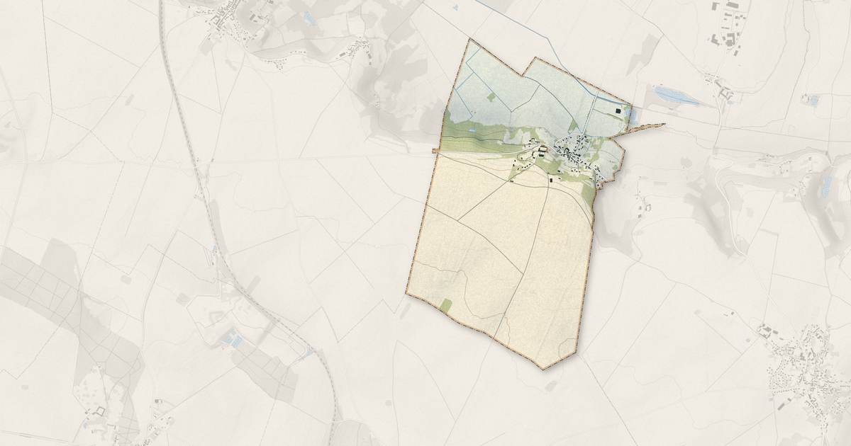 Portrait cartographique de Tourly : relief, eau, forêts, bâti et voies, calculés à partir des données de l'IGN