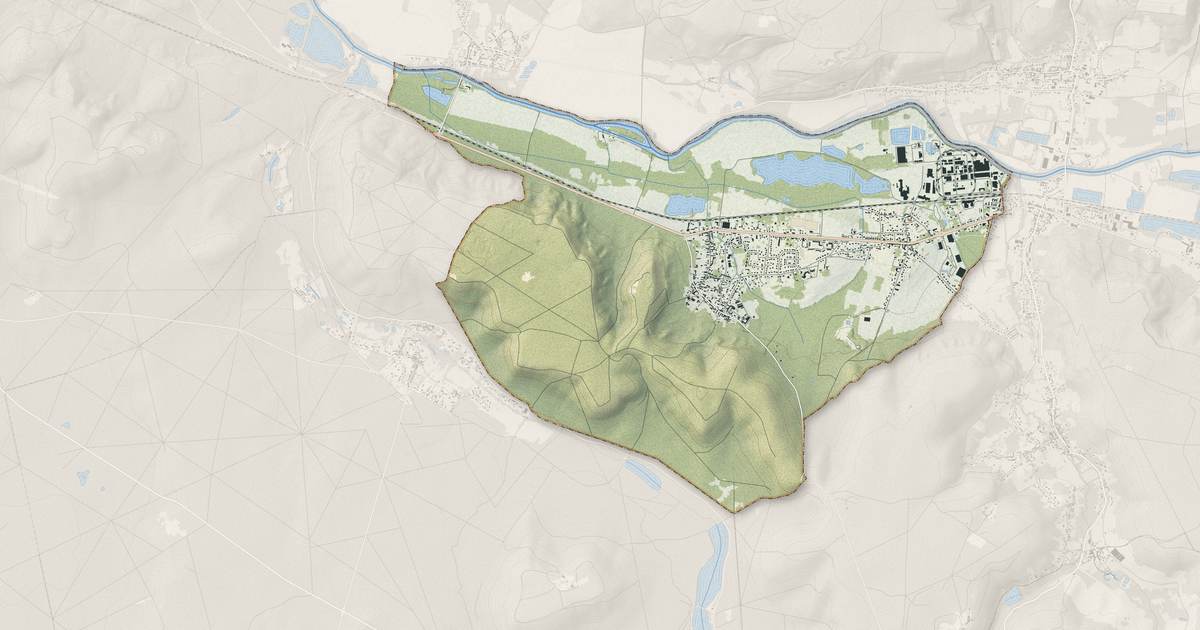 Portrait cartographique de Trosly-Breuil : relief, eau, forêts, bâti et voies, calculés à partir des données de l'IGN