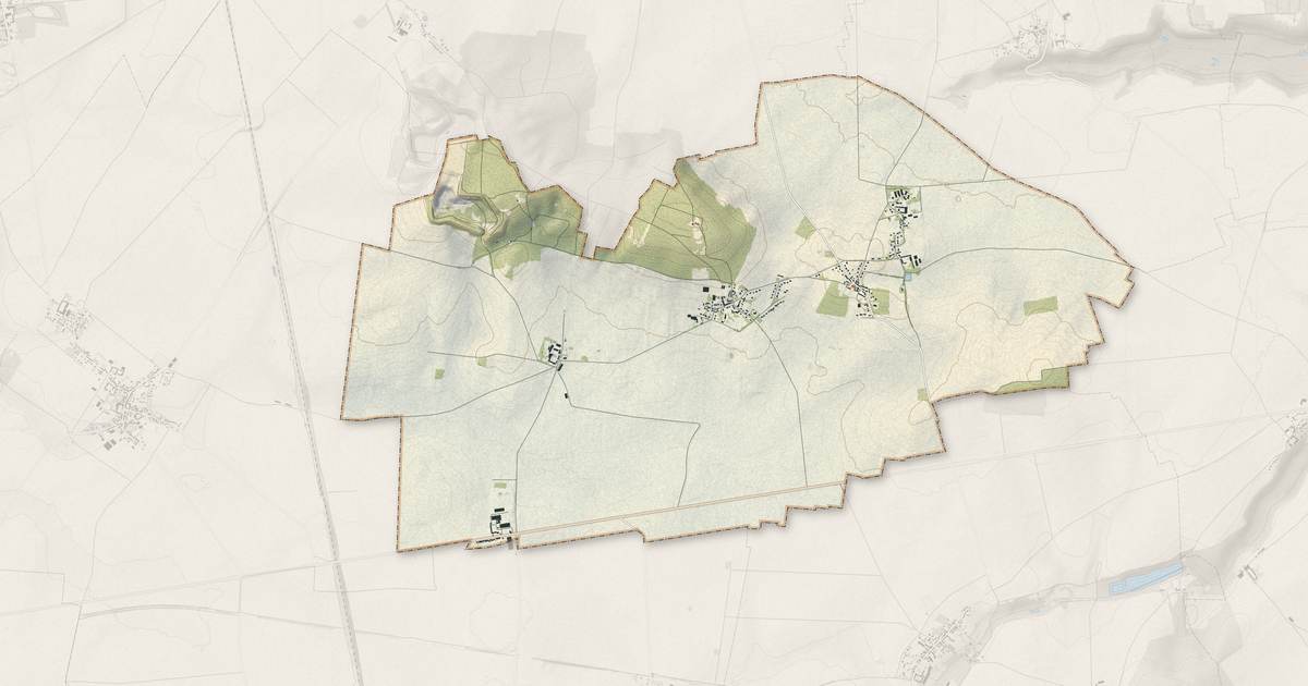 Portrait cartographique de Trumilly : relief, eau, forêts, bâti et voies, calculés à partir des données de l'IGN
