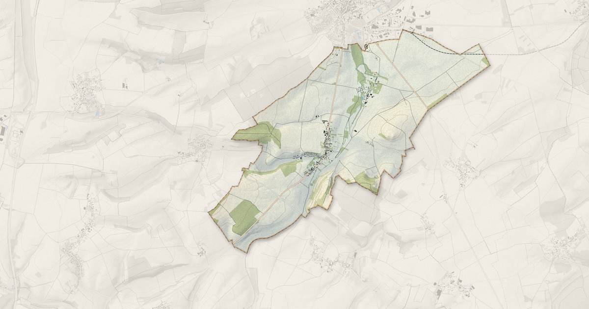Portrait cartographique de Vendeuil-Caply : relief, eau, forêts, bâti et voies, calculés à partir des données de l'IGN