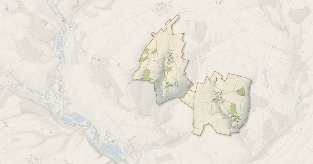 Portrait cartographique de Verderel-lès-Sauqueuse : relief, eau, forêts, bâti et voies, calculés à partir des données de l'IGN