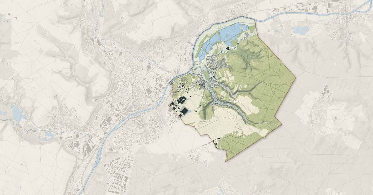 Portrait cartographique de Verneuil-en-Halatte : relief, eau, forêts, bâti et voies, calculés à partir des données de l'IGN