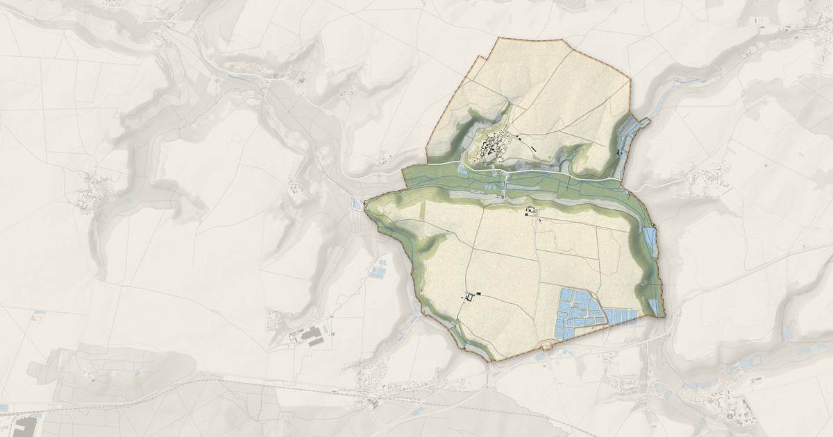 Portrait cartographique de Vez : relief, eau, forêts, bâti et voies, calculés à partir des données de l'IGN