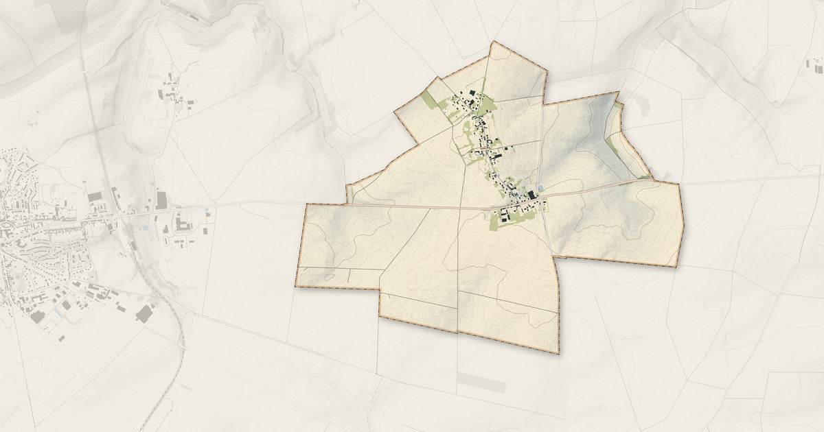 Portrait cartographique de Viefvillers : relief, eau, forêts, bâti et voies, calculés à partir des données de l'IGN