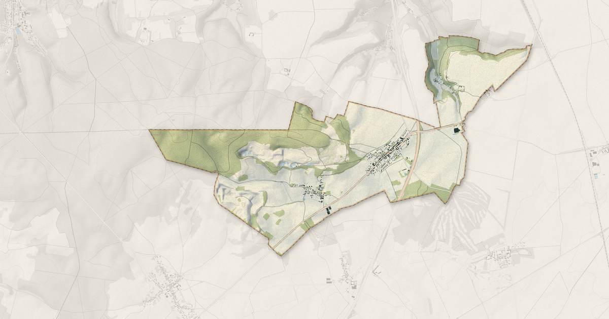 Portrait cartographique de Villeneuve-sur-Verberie : relief, eau, forêts, bâti et voies, calculés à partir des données de l'IGN