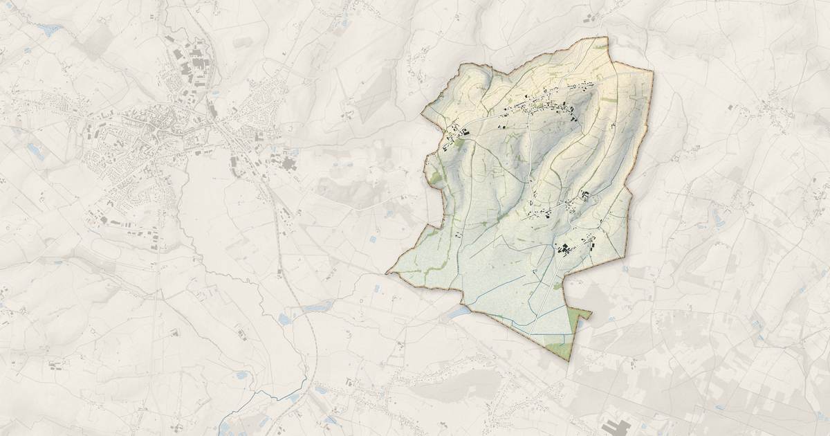 Portrait cartographique de Villers-sur-Auchy : relief, eau, forêts, bâti et voies, calculés à partir des données de l'IGN