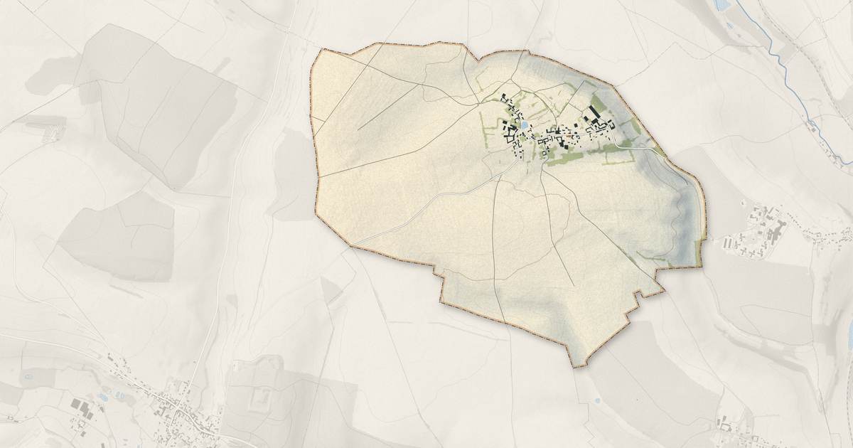 Portrait cartographique de Villers-sur-Bonnières : relief, eau, forêts, bâti et voies, calculés à partir des données de l'IGN
