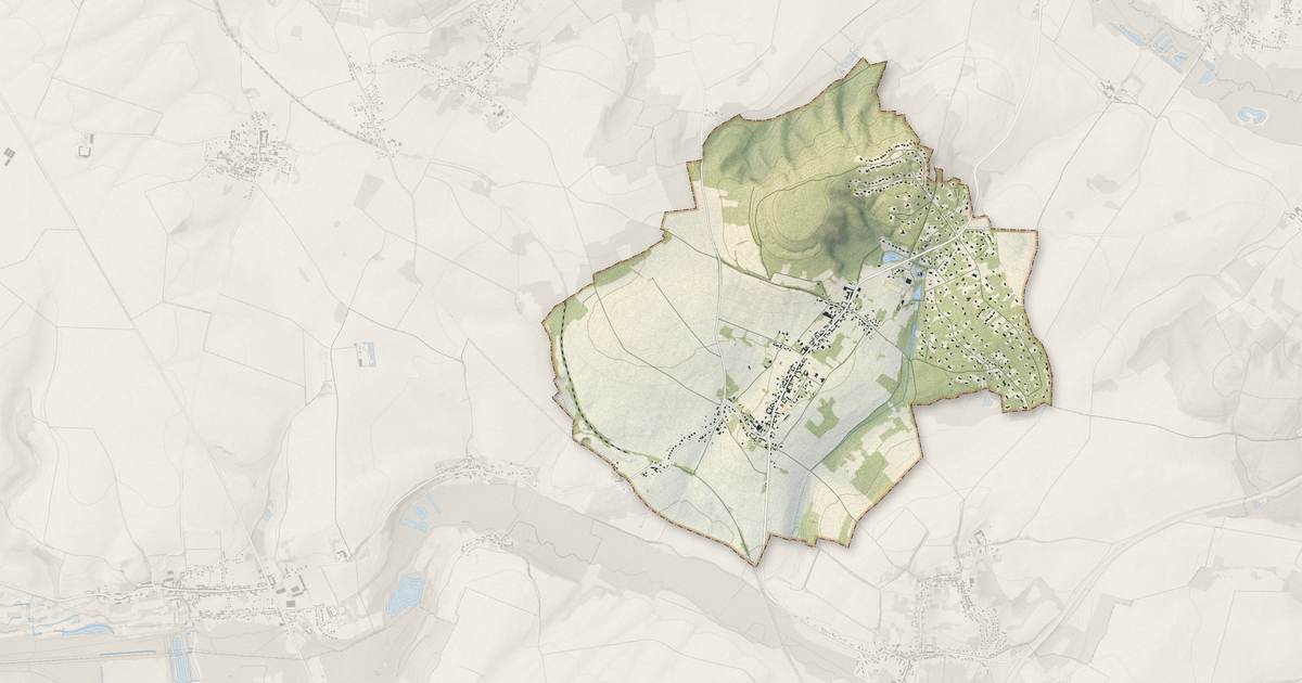 Portrait cartographique de Villers-sur-Coudun : relief, eau, forêts, bâti et voies, calculés à partir des données de l'IGN